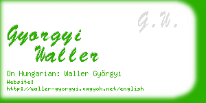 gyorgyi waller business card