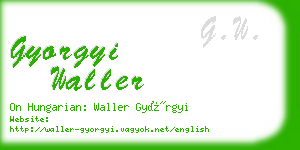 gyorgyi waller business card